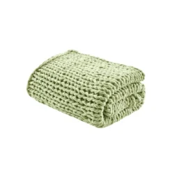 50"x60" Chunky Double Knit Handmade Throw Blanket - Madison Park -Home Improvement Store GUEST a46245d6 2b8c 4345 a078 0d34f0f1a89d