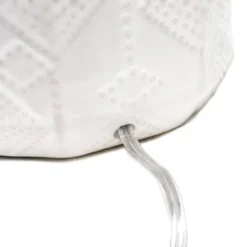 19" Contemporary Bohemian Ceramic Eyelet Pattern Floral Textured Bedside Table Lamp With Fabric Shade Off-White - Lalia Home -Home Improvement Store GUEST a51c3c99 96e7 4892 a802 b834bba8eb6f