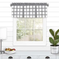 Kate Aurora Windowpane Plaid Country Farmhouse Rod Pocket Window Valance -Home Improvement Store GUEST a556cc7e a02a 4d72 8dca 780806856501