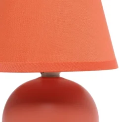 8.66" 2pk Petite Ceramic Orb Base Bedside Table Lamps With Matching Tapered Drum Shade Orange - Creekwood Home -Home Improvement Store GUEST a6c72af2 425e 4f93 9b34 8f16805766b8 1