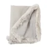 Saro Lifestyle Plush Lamb Fur Border Linen Throw Blanket -Home Improvement Store GUEST a6e80216 65b6 448a 93a8 c5bc5244bbe7
