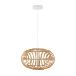 17.5" 1-Light Leo Farmhouse Coastal Rattan LED Pendant Brown - JONATHAN Y 31 17.5" 1-Light Leo Farmhouse Coastal Rattan LED Pendant Brown - JONATHAN Y -Home Improvement Store GUEST a7a5f422 0a06 4018 a473 638794c334c5