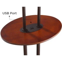 Franklin Iron Works Rustic Industrial Farmhouse Floor Lamps With Tray Table USB Port 62" Tall Set Of 2 Bronze Walnut Linen Shade For Living Room -Home Improvement Store GUEST a7eede4e 5aa3 4ab8 bc43 c656e3f6d101