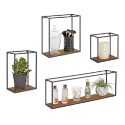 4pc Mallory Wood And Metal Wall Shelf Set Rustic Brown - Kate & Laurel All Things Decor 12 4pc Mallory Wood And Metal Wall Shelf Set Rustic Brown - Kate & Laurel All Things Decor -Home Improvement Store GUEST a9180dac 5015 4ab7 a2d9 7ecfcbdc5464