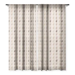Iveta Abolina Peace Hands Tan 120" X 50" Single Panel Sheer Window Curtain - Deny Designs -Home Improvement Store GUEST abd86157 3a56 4afc 9147 d4457960cd21
