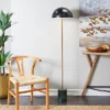 Metal Umbrella Style Floor Lamp With Marble Base Black (Includes LED Light Bulb) - Olivia & May -Home Improvement Store GUEST ac073974 2745 4c2e bb5f 594e20d5bdcb
