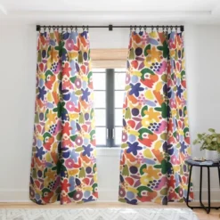 Alisa Galitsyna Bright Abstract Pattern 1 Single Panel Sheer Window Curtain - Society6 -Home Improvement Store GUEST ac98b717 ffa5 47bc 9207 02399d5431fb