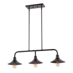 34.25" LED 3-Light Cade Metal Farmhouse Industrial Pendant Oil Rubbed Bronze - JONATHAN Y -Home Improvement Store GUEST ad30542e 3ea1 467d 8227 0eed9fdae069