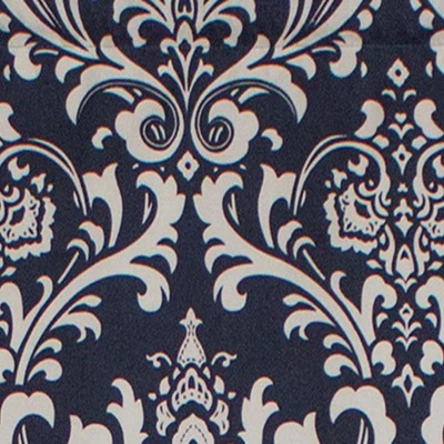 Ozbourne Cornice Syel 3" Rod Pocket Valance 50" X 17" Navy By RLF Home 4 Ozbourne Cornice Syel 3" Rod Pocket Valance 50" X 17" Navy By RLF Home - Image 2