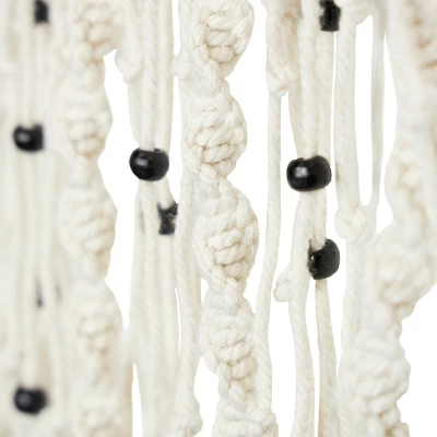 Set Of 3 Cotton Macrame Handmade Intricately Weaved Wall Decors With Beaded Fringe Tassels Cream - The Novogratz 4 Set Of 3 Cotton Macrame Handmade Intricately Weaved Wall Decors With Beaded Fringe Tassels Cream - The Novogratz - Image 2