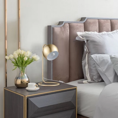 15" Richmond Desk Lamp With Inner Shade Matte Brass - Globe Electric 6 15" Richmond Desk Lamp With Inner Shade Matte Brass - Globe Electric - Image 4