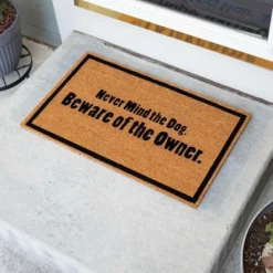 BirdRock Home Beware Of Owner Coir Front Door & Entry Doormat - 18" X 30" -Home Improvement Store GUEST b0c65dd4 298e 47b8 aac8 440aabeabc46