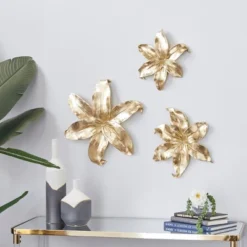 Set Of 3 Polystone 3D Floral Wall Decors - Olivia & May -Home Improvement Store GUEST b3b319a0 49f6 4561 b3a8 0ae1e408abed