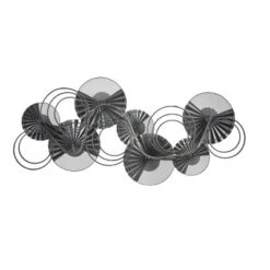 LuxenHome 47" W Distressed Metal Modern Flower Wall Decor -Home Improvement Store GUEST b49a8794 8410 4104 828d f0b374e3cbe0