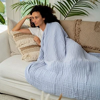 Muslin Cotton Blanket For Adults, Extra Large By Comfy Cubs 4 Muslin Cotton Blanket For Adults, Extra Large By Comfy Cubs - Image 2