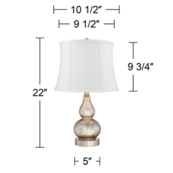 360 Lighting Castine Modern Accent Table Lamps 22" High Set Of 2 Mercury Glass With USB Charging Port White Softback Shade For Living Room House Desk 11 360 Lighting Castine Modern Accent Table Lamps 22" High Set Of 2 Mercury Glass With USB Charging Port White Softback Shade For Living Room House Desk -Home Improvement Store GUEST b5cc2e60 6fde 422f 9691 95200e8d8949