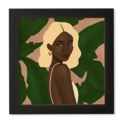 12" X 12" Nawaalillustrations Blonde Framed Wall Art Black - Deny Designs -Home Improvement Store GUEST b62bd68e cceb 4af2 a50d ade7d19f7e6d