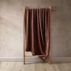 Eddie Bauer Ribbed Super Soft Textured Solid Brown 50" X 60" Throw Blanket -Home Improvement Store GUEST b68e9102 a861 4e84 b679 d687059277d3