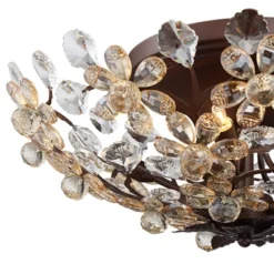 Vienna Full Spectrum Blooms Vintage Ceiling Light Semi Flush Mount Fixture 21" Wide Weathered Brown 5-Light For Bedroom Kitchen Living Room Hallway -Home Improvement Store GUEST b6ea77aa b559 4d53 ac99 32c0a2e1dd07