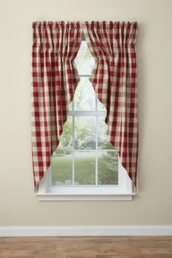 Park Designs Wicklow Lined Gathered Swag - Garnet