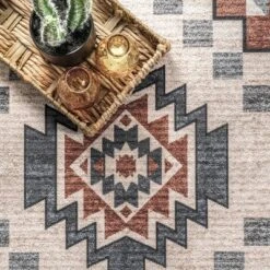 NuLOOM Leighton Machine Washable Southwestern Medallion Area Rug -Home Improvement Store GUEST b72a3610 100e 4336 b8cc 7a35c85927c4