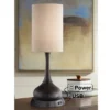 360 Lighting Modern Table Lamp With Dimmable USB And Outlet Workstation Base 24.5" High Bronze Tan Fabric Cylinder For Living Room Desk Bedroom -Home Improvement Store GUEST b9341ef2 5b16 4779 b379 815b44756c77