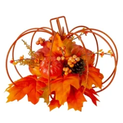 Northlight 12" Autumn Harvest Maple Leaf And Berry Pumpkin Tabletop Centerpiece -Home Improvement Store GUEST b98b403a e8f2 4c56 ac9f eef5e9c38736