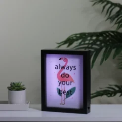Northlight LED Lighted 'Always Do Your Best' Flamingo Framed Light Box 9" X 7" -Home Improvement Store GUEST ba96ed57 9de1 4546 bff7 156a78b1a90b