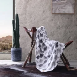 50"x60" Canyon Reversible Throw Blanket Ikat Gray - Wrangler -Home Improvement Store GUEST bcc46097 625a 4ce7 919f a685d1248177