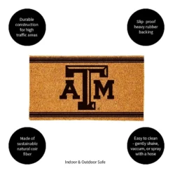 Evergreen Texas A&M Logo Turf Mat, Brown- 28 X 16 Inches Indoor Outdoor Doormat -Home Improvement Store GUEST bd3d1a56 94ea 47f9 a333 718b72f1b387