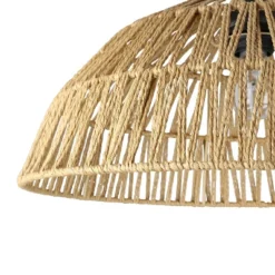 77" Metal And Rattan Bowl Boho Floor Lamp Black - River Of Goods -Home Improvement Store GUEST bda4301f 3ead 4baa 8a27 a4d02468eec0