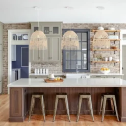 17.5" 1-Light Sofia Farmhouse Coastal Rattan LED Pendant Brown - JONATHAN Y -Home Improvement Store GUEST bf225c49 d102 4cac b4cd e46d861c7f2a