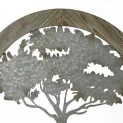 LuxenHome Metal Tree Of Life With Roots Wall Decor With Round Wood Frame -Home Improvement Store GUEST c05780e7 d6ac 4397 9b8f 53fcbc15267c