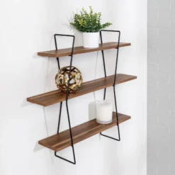 Honey-Can-Do 3 Tier Wall Shelf Metal -Home Improvement Store GUEST c0b91478 8e61 4428 9dff adf838b0070f