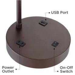 360 Lighting Colby Bronze USB Desk Lamps Set Of 2 With Smart Socket -Home Improvement Store GUEST c16c32ff dd54 47b4 b75c 4d88f43ab176