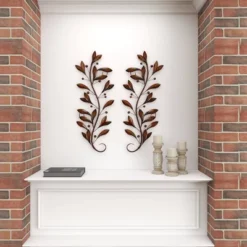 Metal Leaf Wall Decor Set Of 2 Brown - Olivia & May -Home Improvement Store GUEST c4675704 f7f2 439e b521 f50426fc1b3a