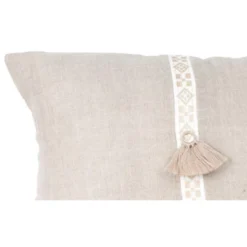 Natural Beige Geo Trim Pillow Cover 12x20 - Anaya -Home Improvement Store GUEST c507f76b 2ee2 4367 9237 8417f4d27e20