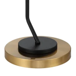 Possini Euro Design Tarrah Mid Century Modern 63" Tall Chairside Arc Floor Lamp Gold Black Metal Clear Glass Shade For Living Room House -Home Improvement Store GUEST c69a5568 c5b5 4cb6 ad5f 8193aaf3cfa3