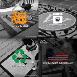 2'x3' ColorStar Sketch Plaid Door Mat Green - Bungalow Flooring -Home Improvement Store GUEST c6b6a7a9 4eb4 46e4 adb5 94b131214201