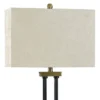 Mid-Century Modern Metal Desk Lamp With Linen Hardback Shade - StyleCraft