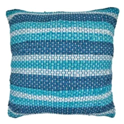 Saro Lifestyle Striped Chindi Throw Pillow With Down Filling -Home Improvement Store GUEST ca24d59d ecd3 4dd6 aacb a81f02b63bc9