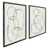 (Set Of 2) 23" X 33" Sylvie Going In Circles By Teju Reval Framed Textured Canvas Set Black - Kate & Laurel All Things Decor -Home Improvement Store GUEST cac86057 d1b0 4889 b09c 74e5a288c428