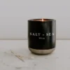 Sweet Water Decor Salt & Sea 12oz Black Stoneware Candle -Home Improvement Store GUEST ccd63f16 f6ed 4873 b53e d08f549057a6