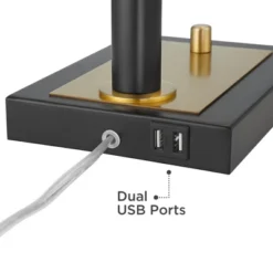 Possini Euro Design Possini Euro Hayven Desk Lamp With Dual USB Ports In Warm Gold With Black -Home Improvement Store GUEST ce83f871 ecd6 4a32 8115 a311a0890f58