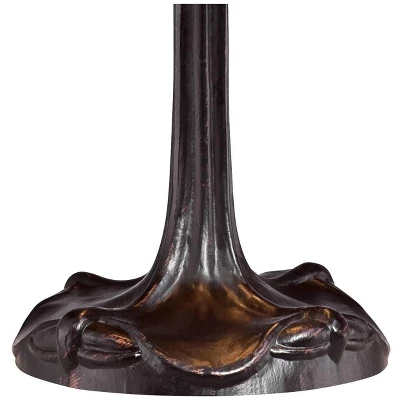 Robert Louis Tiffany Traditional Table Lamp 24.75" High Bronze Tropical Birds Stained Glass Shade For Living Room Family Bedroom Nightstand 5 Robert Louis Tiffany Traditional Table Lamp 24.75" High Bronze Tropical Birds Stained Glass Shade For Living Room Family Bedroom Nightstand - Image 3