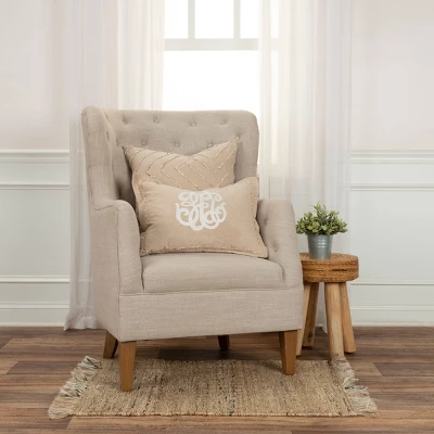 20"x20" Oversize Modern Industrial Square Throw Pillow Cover Beige - Rizzy Home 7 20"x20" Oversize Modern Industrial Square Throw Pillow Cover Beige - Rizzy Home - Image 5