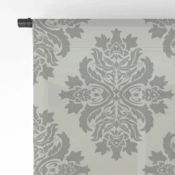 Avenie Neutral Damask Flourish 96" X 50" Single Panel Sheer Window Curtain - Society6 -Home Improvement Store GUEST cfe063fe 8178 4f41 92ba 7cdaccf0ca61
