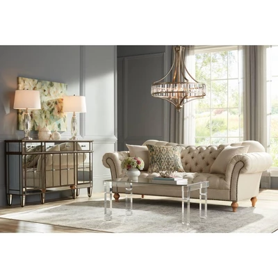 Vienna Full Spectrum Soft Silver Chandelier 24" Wide Crystal Glass 4-Light Fixture For Dining Room House Kitchen Bedroom 8 Vienna Full Spectrum Soft Silver Chandelier 24" Wide Crystal Glass 4-Light Fixture For Dining Room House Kitchen Bedroom - Image 6