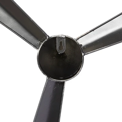 31" X 27" Metal Airplane Propeller 3 Blade Wall Decor With Aviation Detailing Black - Olivia & May 7 31" X 27" Metal Airplane Propeller 3 Blade Wall Decor With Aviation Detailing Black - Olivia & May - Image 5