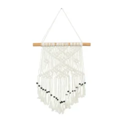 Set Of 3 Cotton Macrame Handmade Intricately Weaved Wall Decors With Beaded Fringe Tassels Cream - The Novogratz 16 Set Of 3 Cotton Macrame Handmade Intricately Weaved Wall Decors With Beaded Fringe Tassels Cream - The Novogratz -Home Improvement Store GUEST d286c5ea b4b1 4c49 8222 3d94d6882f33